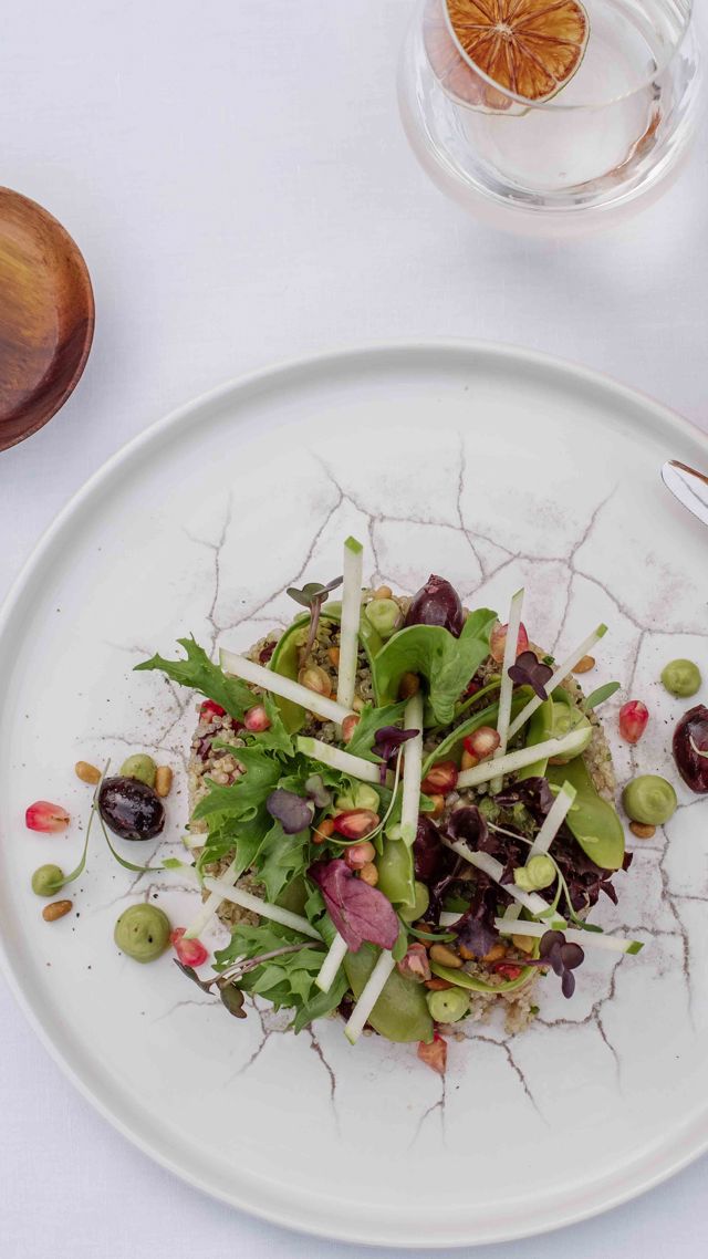 Fresh quinoa green salad