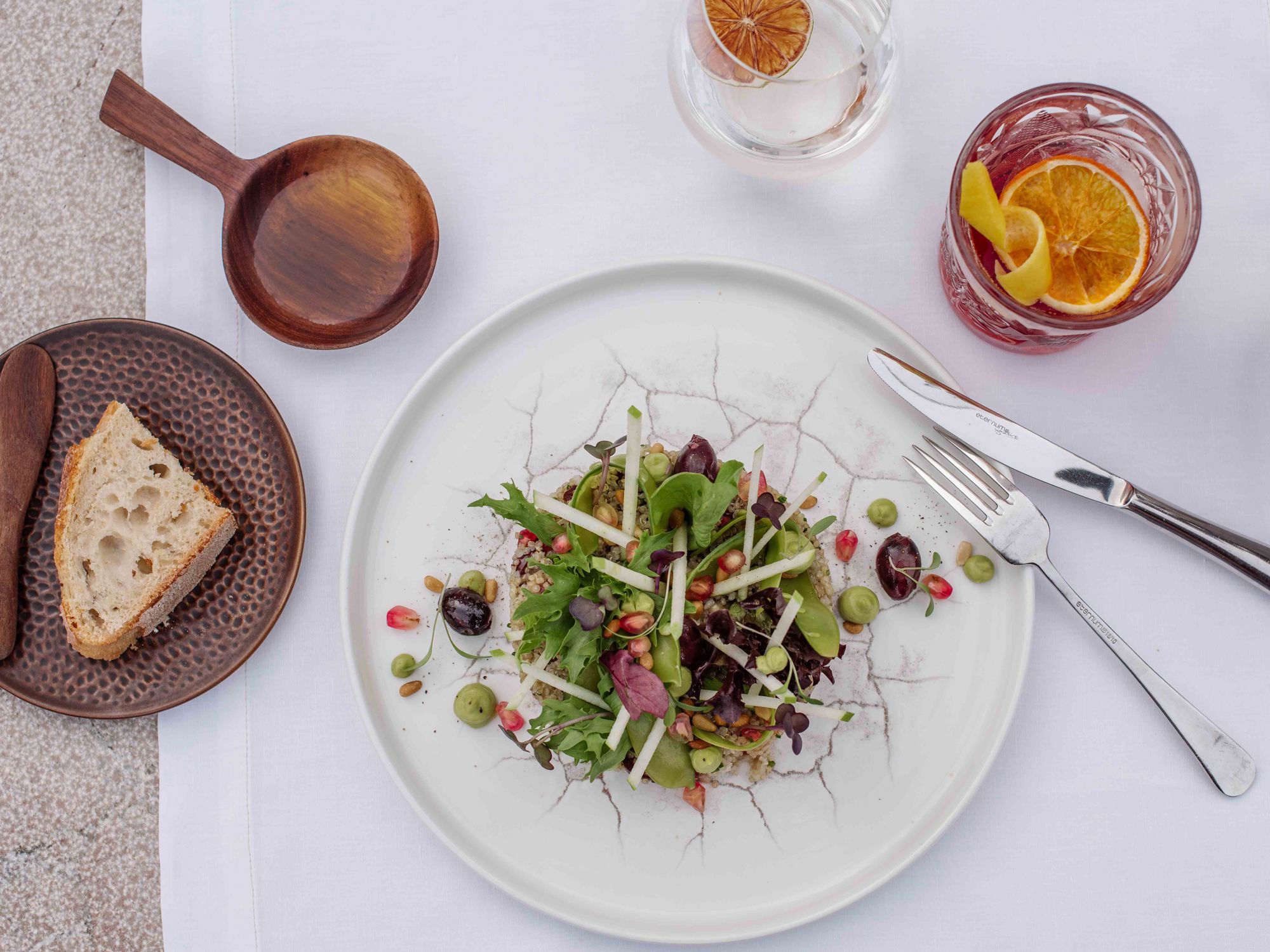 Fresh quinoa green salad